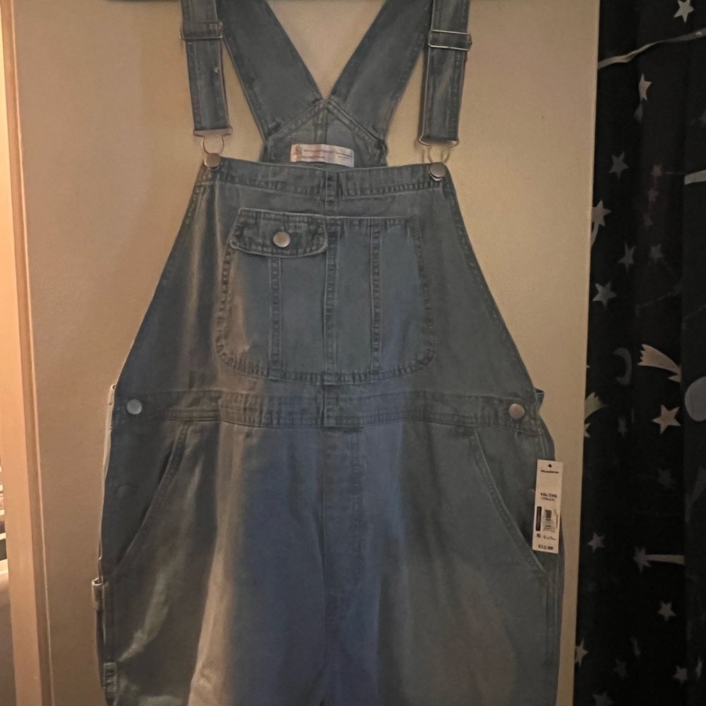 No Boundaries Light Blue Denim Overalls